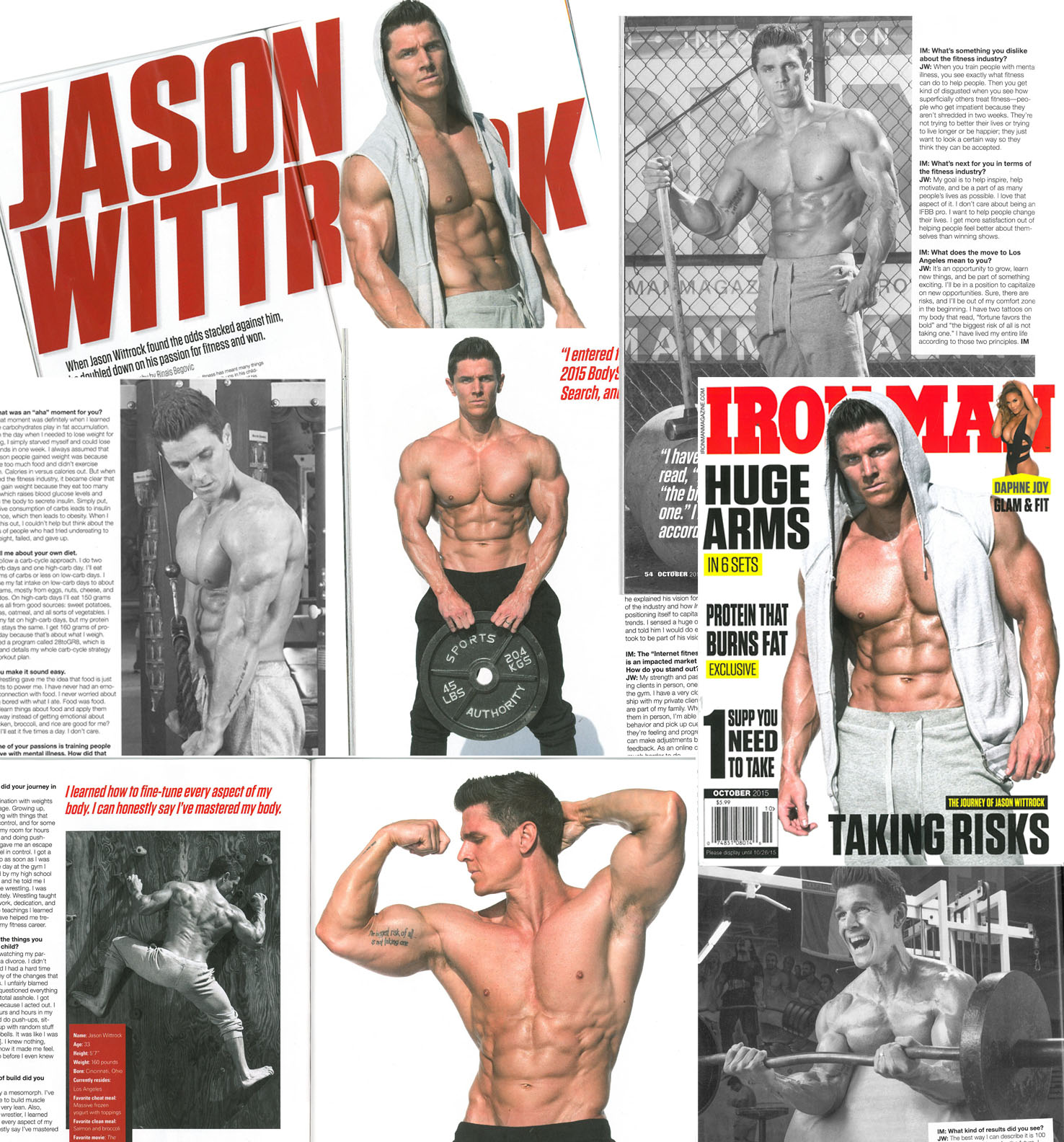Iron Man magazine cover and feature pages about Jason Wittrock